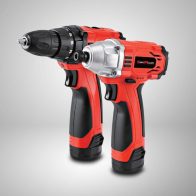 KraftMuller Cordless Drill and Cordless Driver set - Powerful and versatile with two extra double batteries.