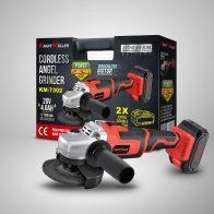 Cordless Angle Grinder, Power Tools, Cutting, Grinding, Polishing, Tool Kit, KraftMuller